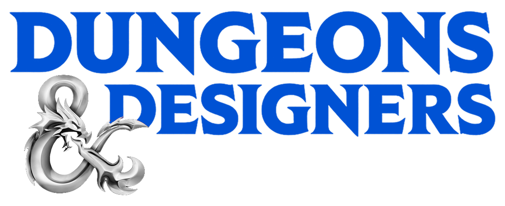 Isologo de Dungeons and Designers con un color cambiante de Azul Marino a Blanco Azulado.